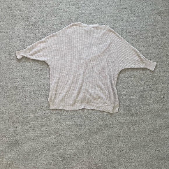 American Eagle Beige Tan Cardigan Knit Oversized Lightweight Minimalist Fall - Picture 4 of 4